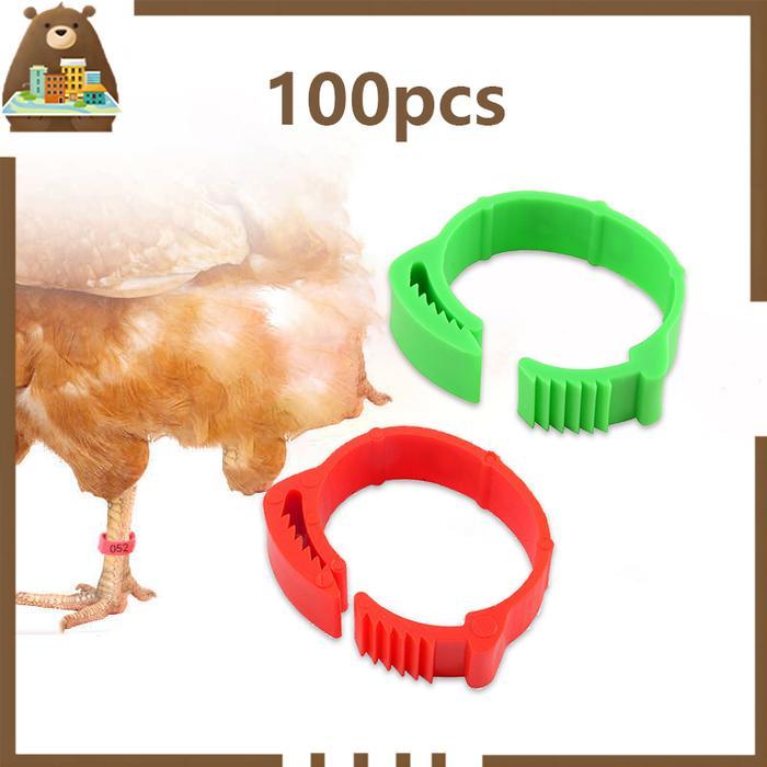 Terlaris Cincin Ayam 100pcs Gelang Ayam Ring Kaki Ayam Gelang Ayam Unggas Gelang Kaki Ayam Aduan