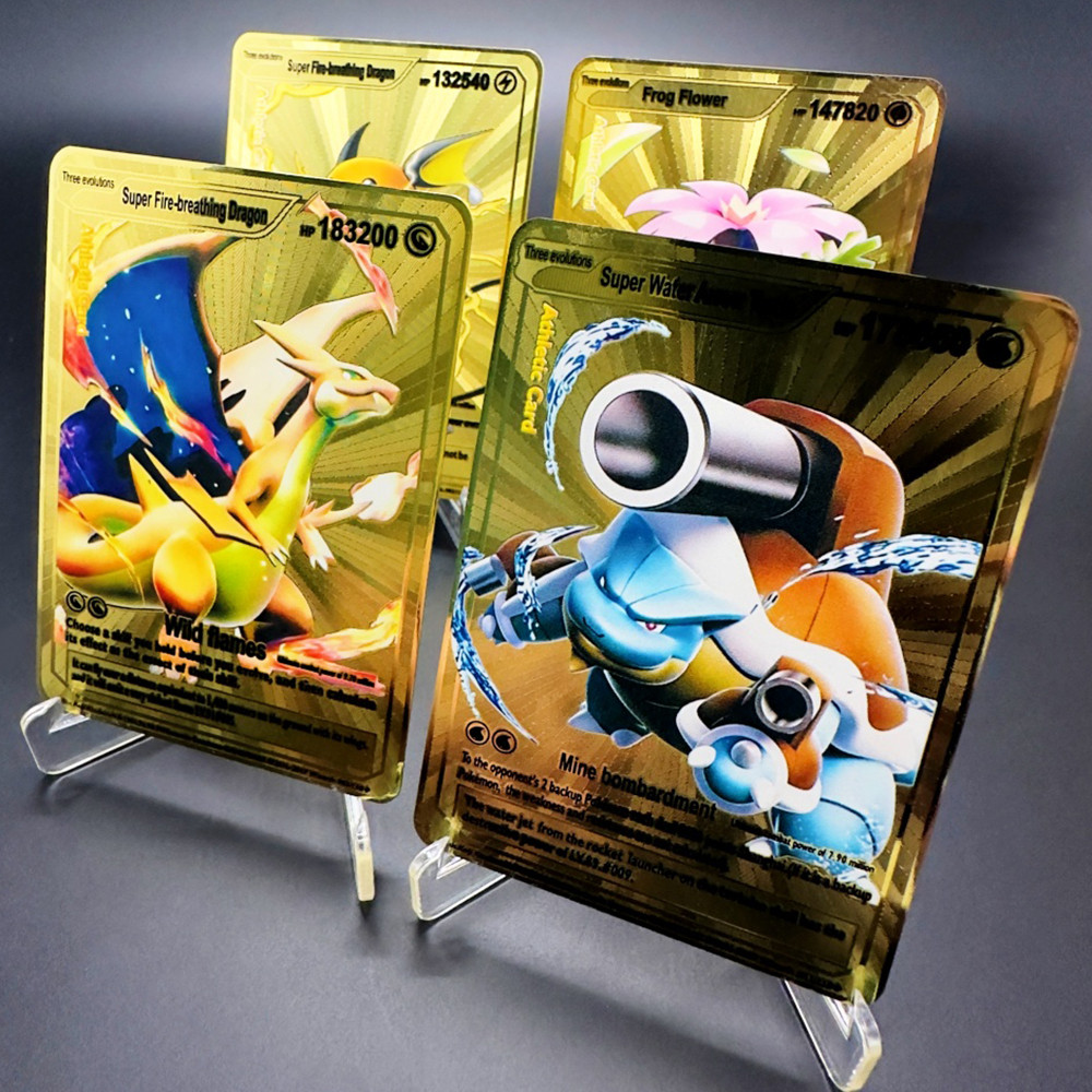NEW Metal Pokemon Card 183200 Points Arceus Charizard Super Card Golden English Mewtwo Vmax GX EX