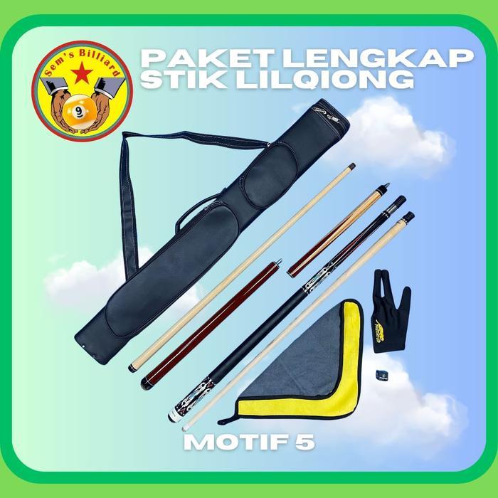 ORIGINAL Paket Lengkap Stick Lilqiong - Paket Stick Billiard Lengkap - Stick Lilqiong - Billiard