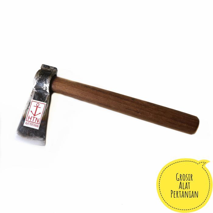 Kapak Kecil Gagang Kayu Kampak Baja Asli