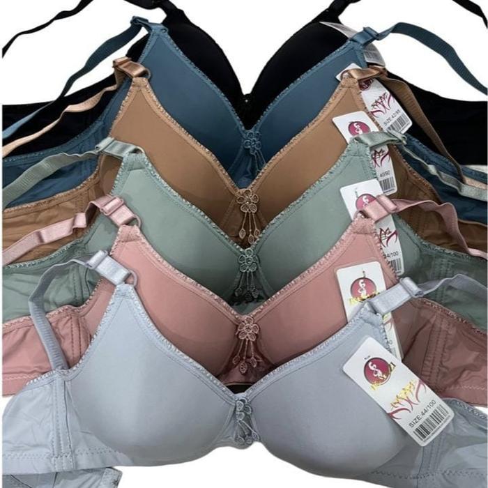 ( 3 Pcs ) Bra Toyazi Motif Polos Random Bra Cup B (Sedang) Jesslyns 719 Tbk