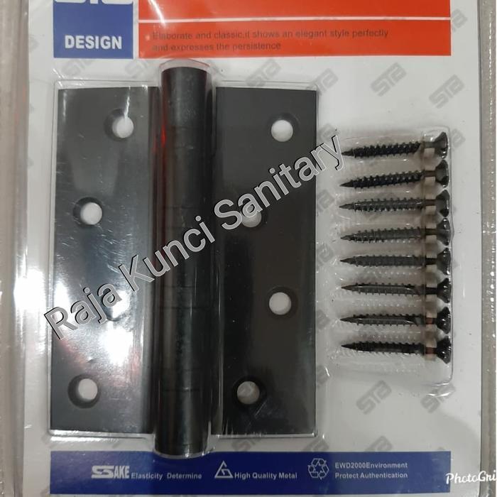 engsel pintu 4" inch hitam/engsel pintu starck hitam stainless sus 304