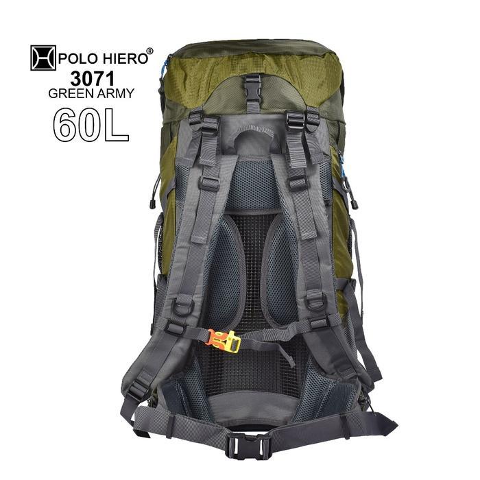 OBRAL (TRIS) Tas Ransel Gunung Polo Hiero 3071 -60 Liter Tas Camping Ukuran Besar Camping Tas