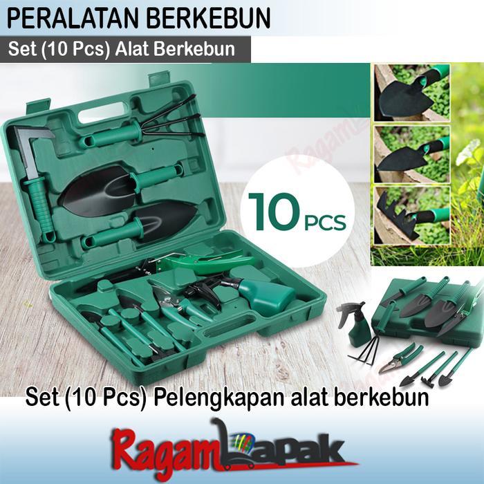TERLARIS Set (10 Pcs) Pelengkapan alat berkebun / Peralatan berkebun