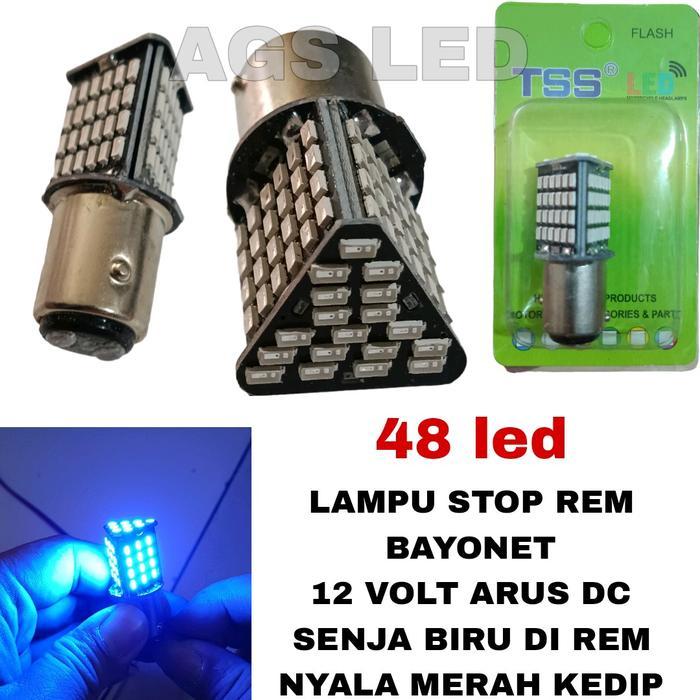 Lampu Stop Rem Motor Bayonet 45 Led 2 Mode Kedip Dan Diam/ Lampu Rem Motor Led Bayonet / Lampu Rem