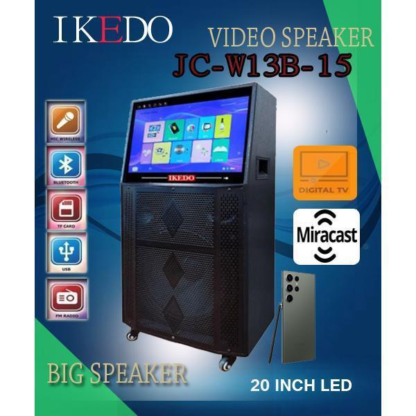 speaker portable wireless ikedo jc-w13b-15 20 inch led tv digital video karaoke player