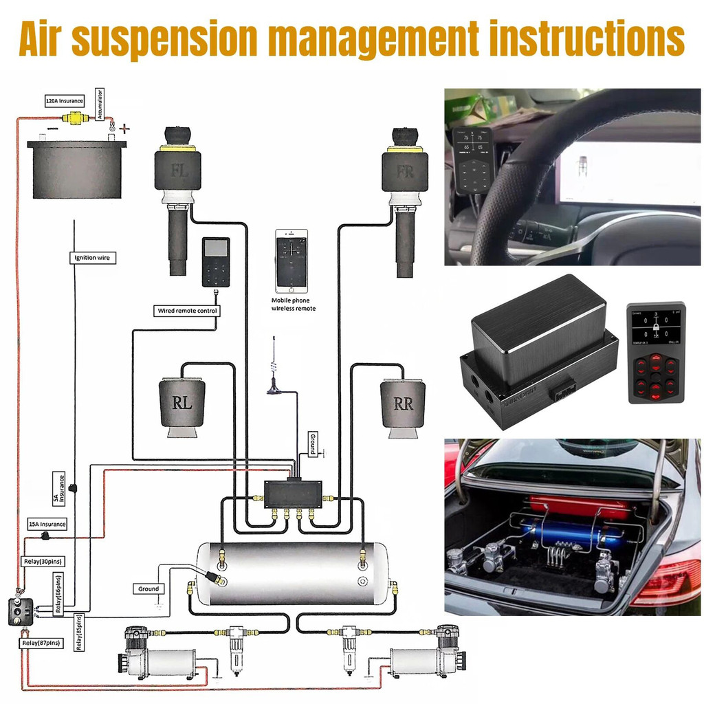 UNIVERSAL AIR MANAGEMENT TOP GRADE AIR RIDE SUSPENSION SYSTEM ELECTRONIC CONTROLL
