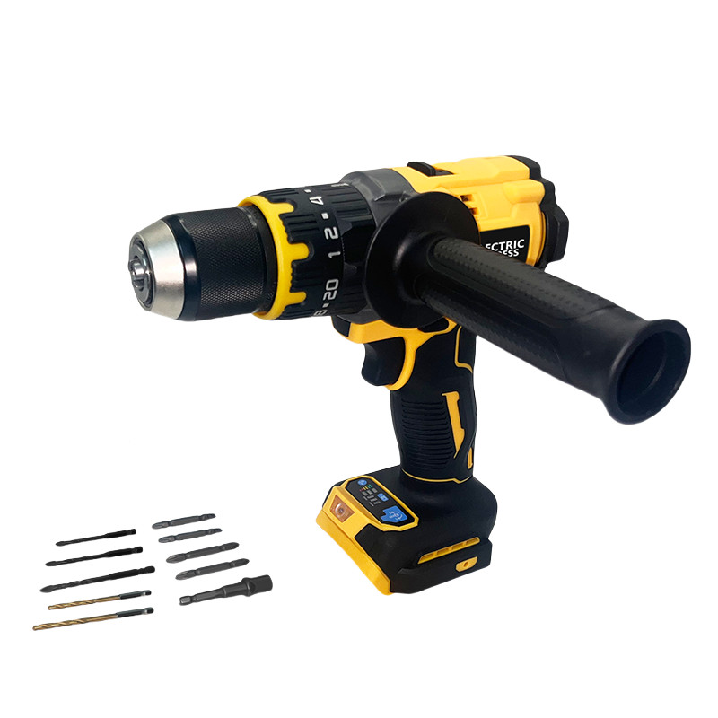 13mm 1650RPM Cordless Impact Drill With 10 Bits Brushless Motor Lithium Electric Drive Suitable For 