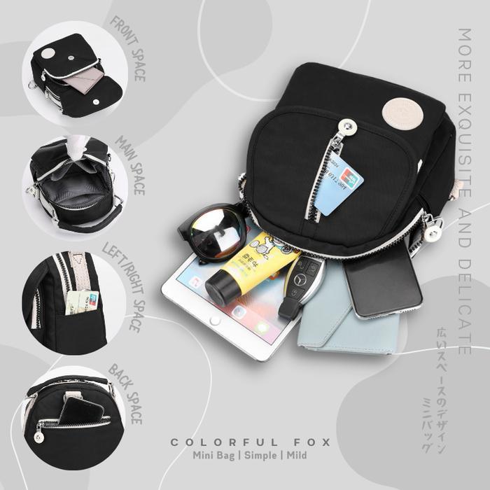 BERKUALITAS Tas Selempang Wanita Anti Air COLORFUL FOX 6255