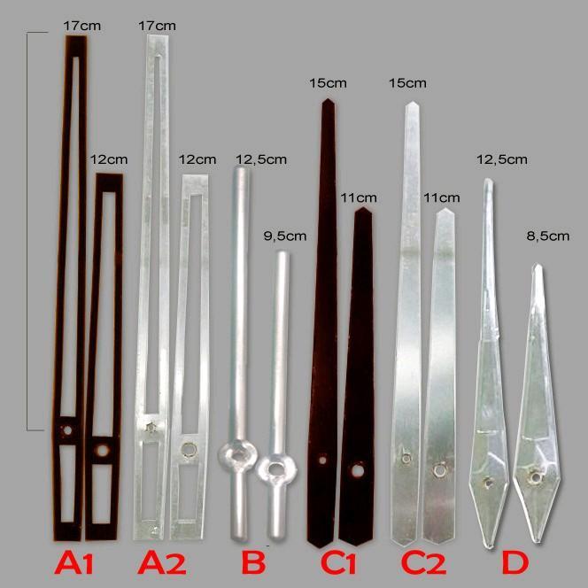 Jarum jam dinding panjang 10 - 20 cm