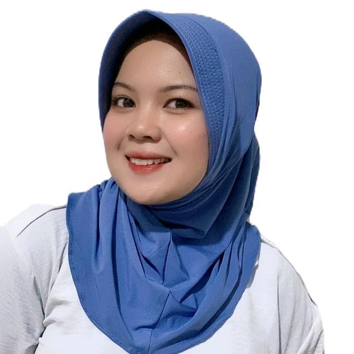 Bergo Sport Instan Jersey Zoya Tebal Size S Untuk Olahraga Nyaman Panjang Jilbab Muslim Kerudung