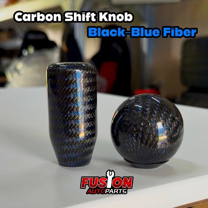 SHIFT KNOB CARBON SERAT BIRU SHIFT KNOP TUAS PERSNELING MOBIL CARBON UNIVERSAL TERBATAS