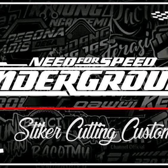 STIKER CUTTING LOGO TIMBUL NEED FOR SPEED UNDERGROUND BISA CUSTOM BUAT KACA MOBIL CAR KENDARAAN ASLI