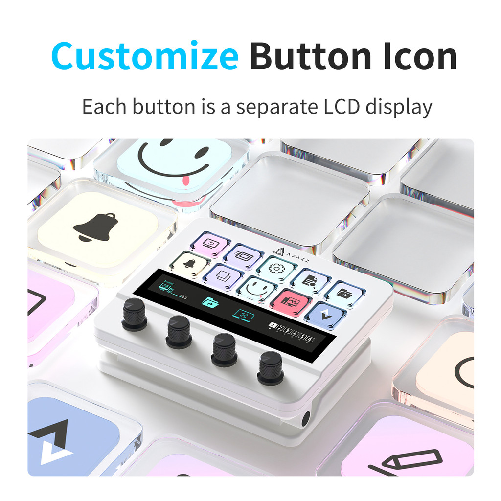 Ajazz AKP05E Mechanical Macro Keyboard Multi-Function Desktop USB Mini Keyboard Multimedia