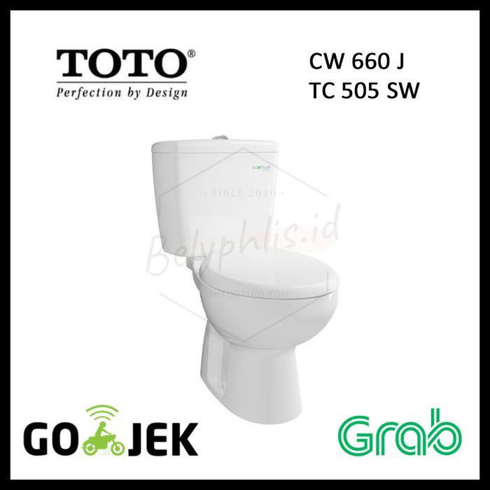CW 660 J | Kloset Duduk Toto Ø 23 cm | Dual Flush ( BANDUNG ONLY ) - TC-505 S