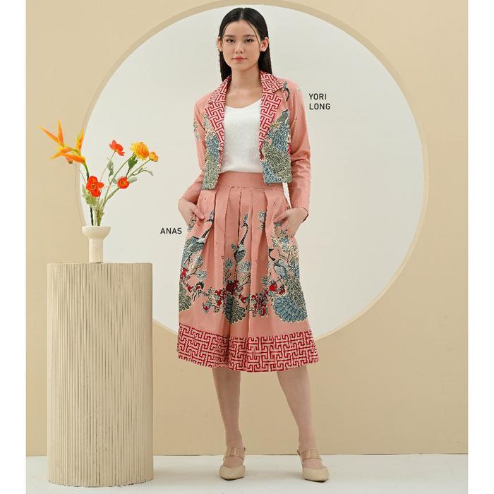 Evercloth Yoriii Long Outer Batik Wanita Outer Rompi Wanita Luaran Lengan Panjang