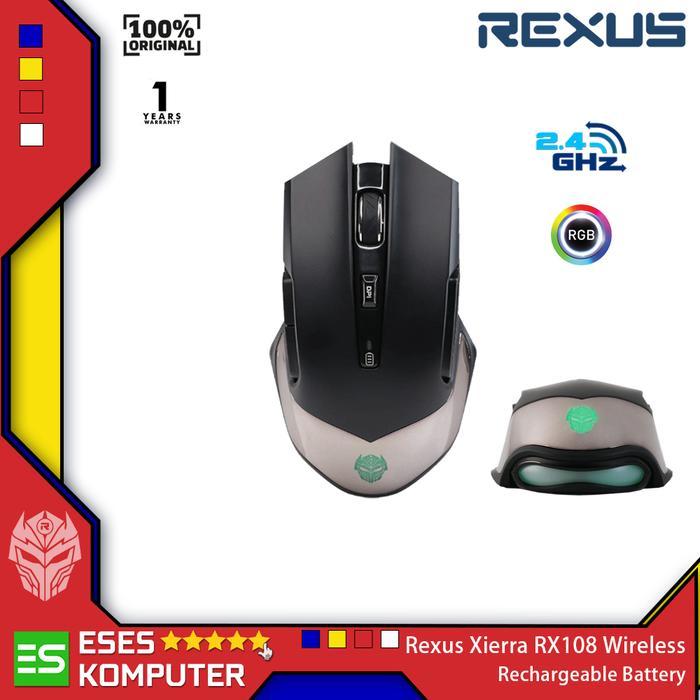 Sale Mouse Rexus Xierra Rx108 Rx-108 Wireless Rgb Mouse Gaming
