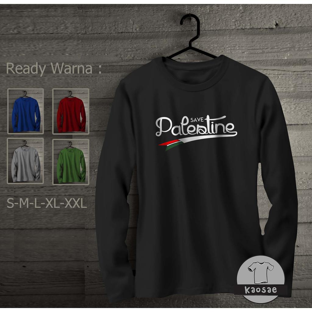 Kaos Save Palestina Tangan Panjang Kaos Distro