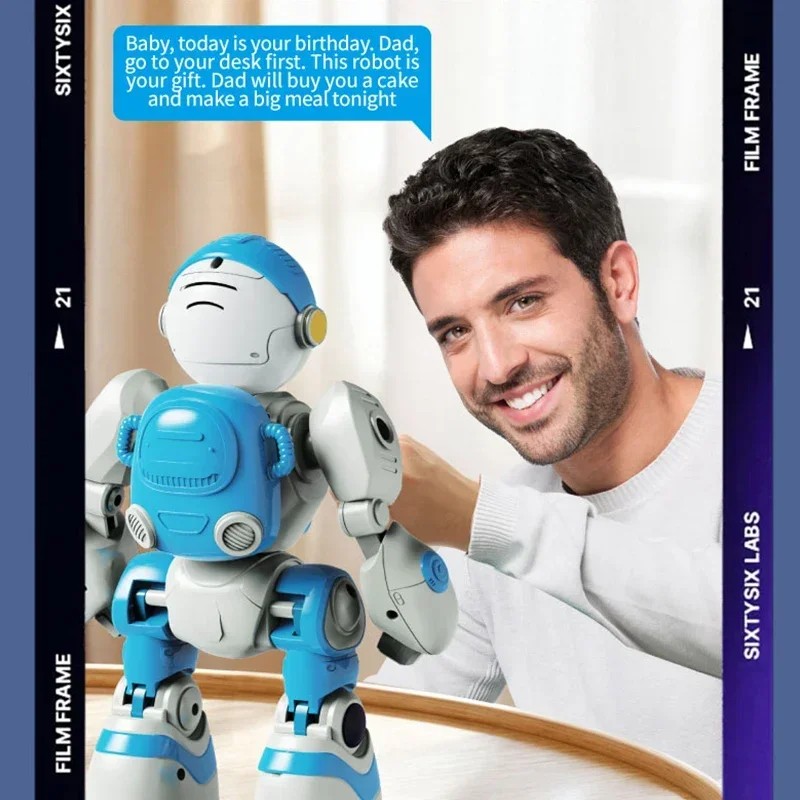Intelligent RC Robot Interactive Dancing Music Remote Control Electric Robot Voice Dialogue Robot