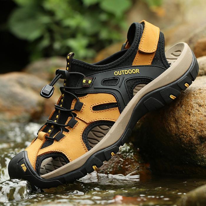 Eiger Aoki Adventure Prelesty Sandal Hiking Pria Gunung Original Sendal Outdoor Keren Kulit Asli