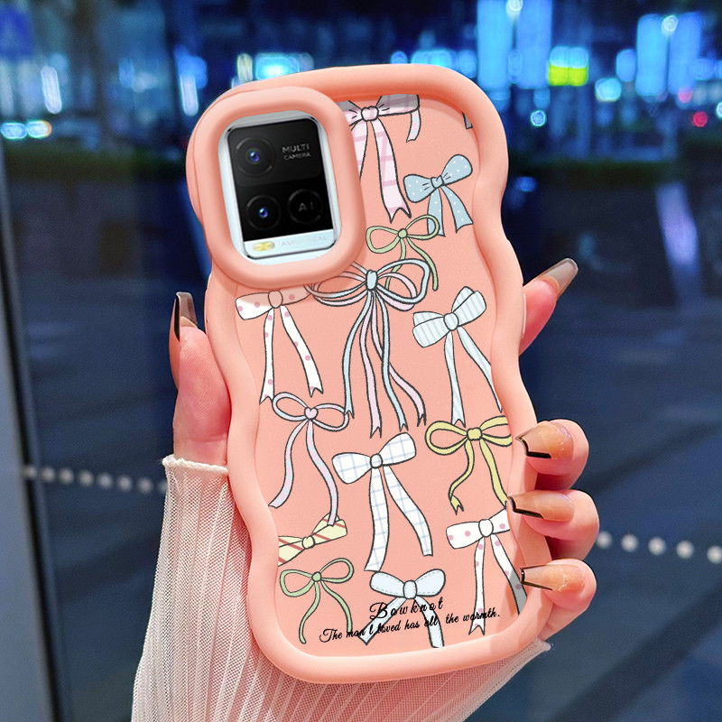Casing HP Untuk VIVO Y21 Y21s Y21t Y21e Y21a Y33t Y33s Y21G Case Pita berwarna Kasing silikon Cesing