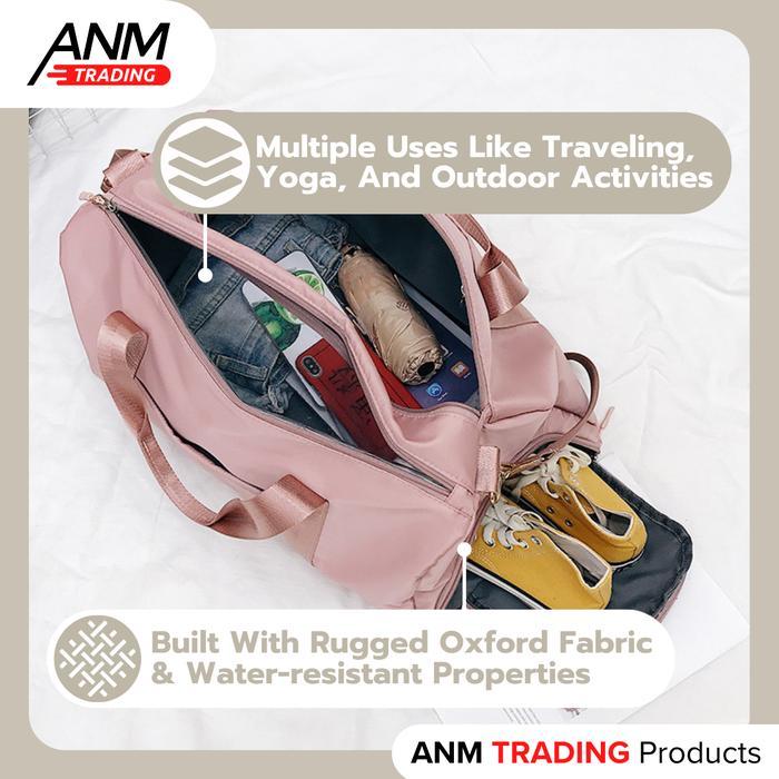 "New" Tas Travel / GYM / Sport Bag Pria Wanita Unisex Canvas Duffel/Weekender Bag