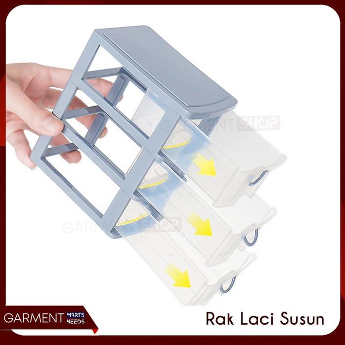 Laci Plastik 4 5 Susun Rak Meja Kosmetik Tempat Stationery Organizer Penyimpanan Laci Mini Tarik