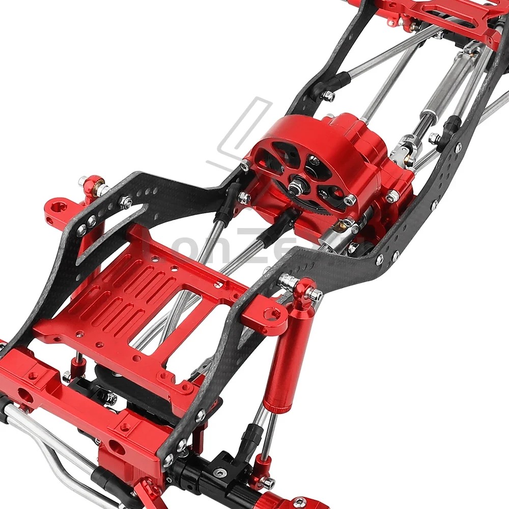 Metal DIY Upgraded 4x4 RC Car Chassis Empty Frame with SCX10 I II Capra Axles Gearbox Links for