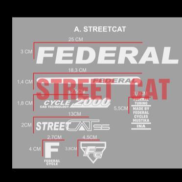 Cutting Sticker Sepeda Federal Streetcat #Gratisongkir