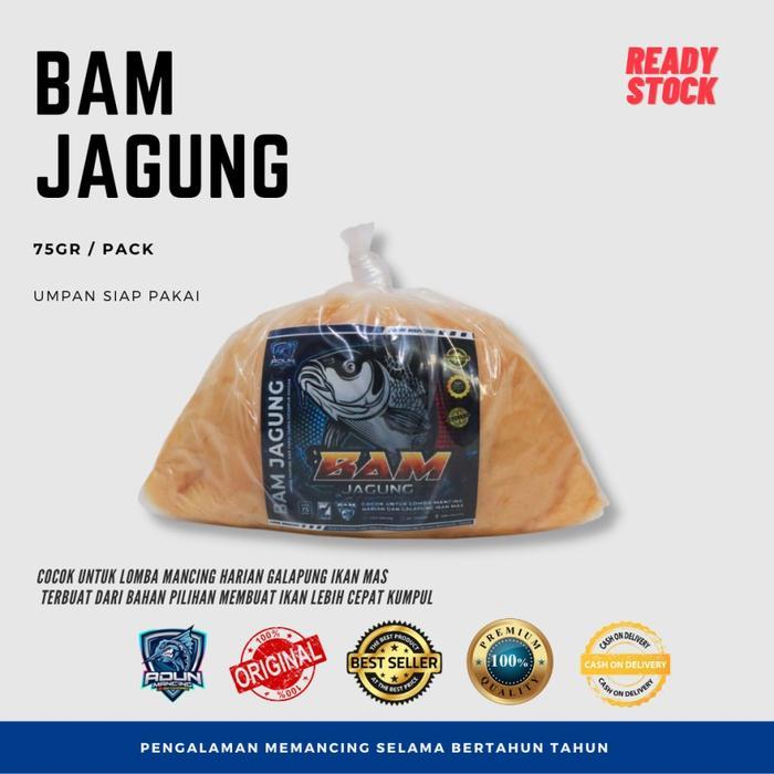 Umpan Bam Jagung Adun Mancing Umpan Ikan Mas Siap Pakai Bam Jagung