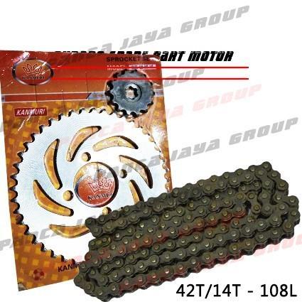 GEAR SET GEAR PAKET GEAR DEPAN BELAKANG DAN RANTAI BLITZ R KAZE R KAZE *