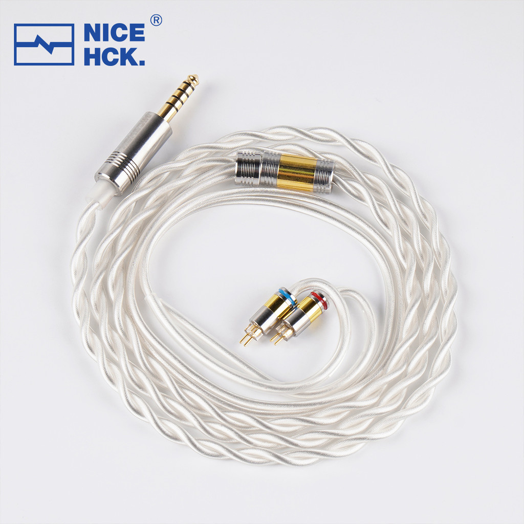 NICEHCK SnowCat HiFi Cable 6N OCC+6N Silver Plated OCC Earphone Wire 3.5/2.5/4.4 MMCX/2Pin/QDC for