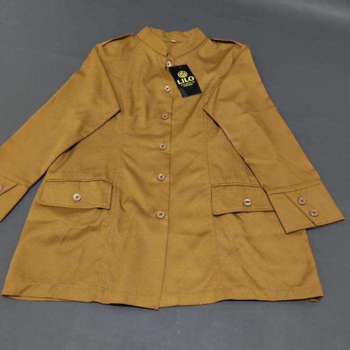 lilo seragam asn khaki wanita model terbaru seragam pdh khaki pns guru dinas daerah stelan baju