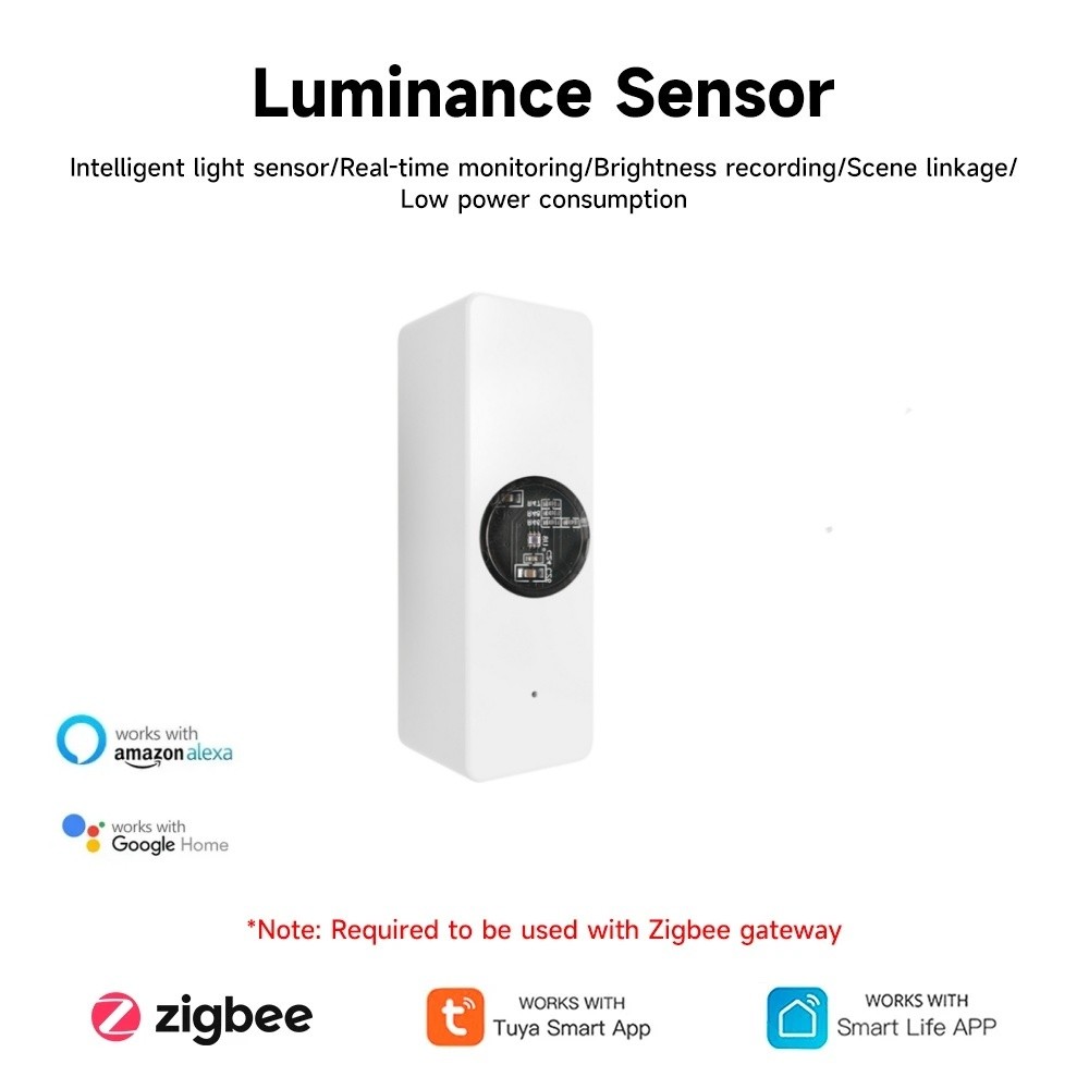 tuya zigbee Light Sensor Luminance Sensor Illumination Brightness Detector Home Automation with