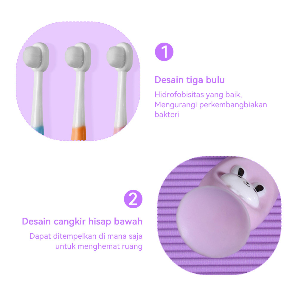 LAKOE Sikat Gigi Anak Lembut Training 1-12 Tahun/Sikat Gigi Bayi Motif Kelinci