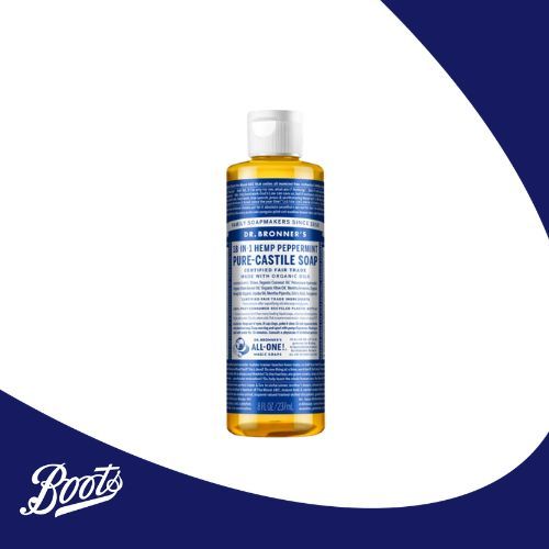 Dr. Bronner's Castile Liq Soap Peppermint 237Ml