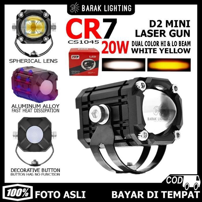 Lampu Tembak Laser Gun Mini D2 Cr7 20W Cs1045 Lampu Sorot Laser Gun Lampu Tembak Motor Lampu Tembak