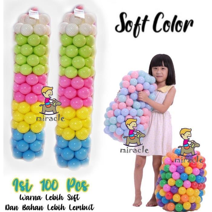 Sugar Baby Kidz - Mandi Bola Warna Pastel Isi 100 Pcs Sni - Mandi Bola Warna - Mandi Bola Pastel -