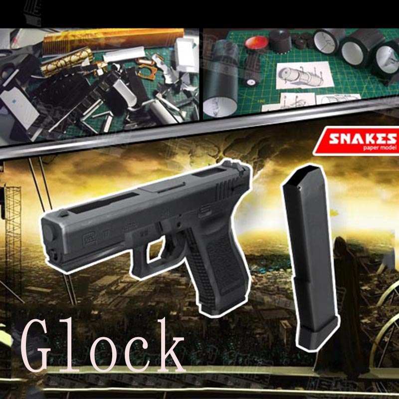 CS 3D Assembly Paper Glock 17 Glock 18 Model Gun Miniature Model