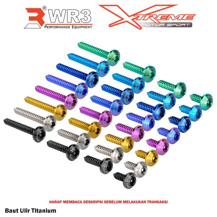 Baut Titanium L WR3 Ulir Cacing Ukuran M5 Baut 8 Kunci L4 Untuk Body Filter Universal