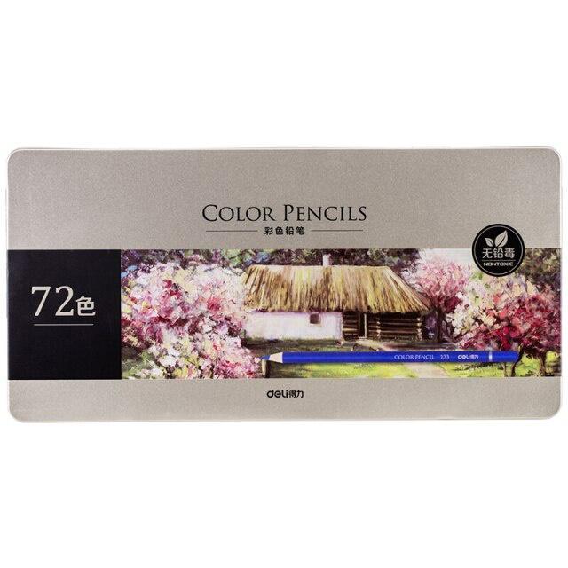 Deli Pensil Warna Minyak/Oil Pencil Color High-Grade 72 Warna - 6568