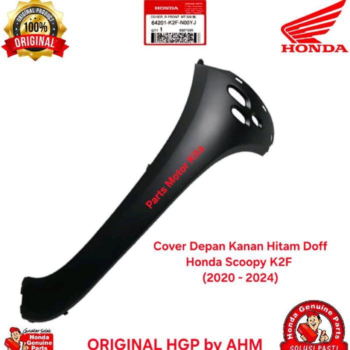 64201K2FN00YJ COVER DEPAN KANAN HITAM DOFF HONDA SCOOPY K2F (2020 - 2024) ORIGINAL HONDA AHM PROMO