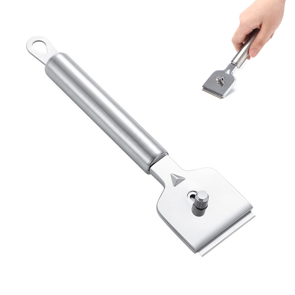 Razor Blade Scraper Stainless Steel Glass Scraper Ceramic Hob Scraper For Glass And Induction Cookto