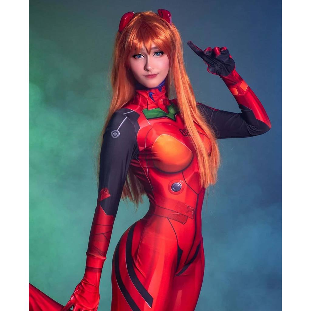 Asuka 3.0 Cosplay Costume Superhero Zentai Suit Asuka Langley Soryu Halloween Bodysuit