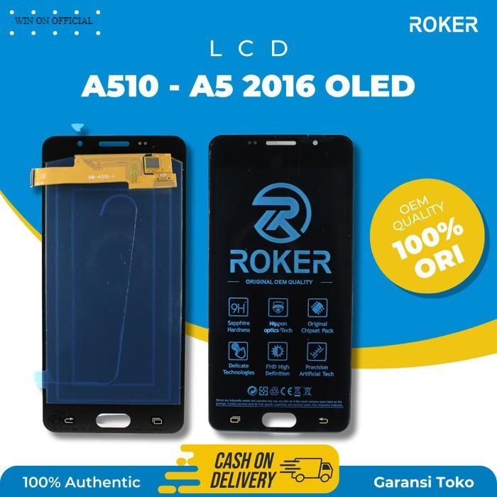 WIN ON - LCD TOUCHSCREEN UNTUK SAM A510 / A5 2016 / BUKAN OLED FULLSET ORI ROKER