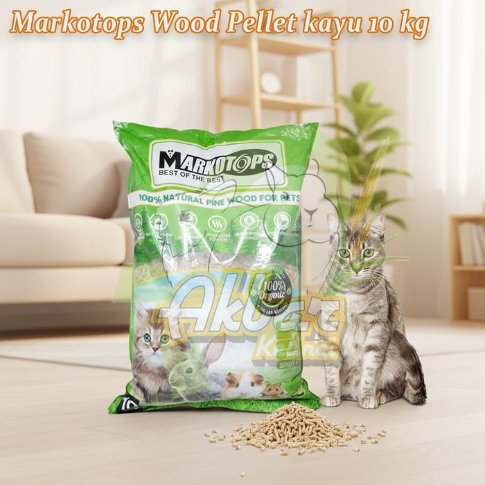 Ready Wood Pelet Markotops Natural Pine Wood 10Kg - Pasir Kayu Wood Pellet