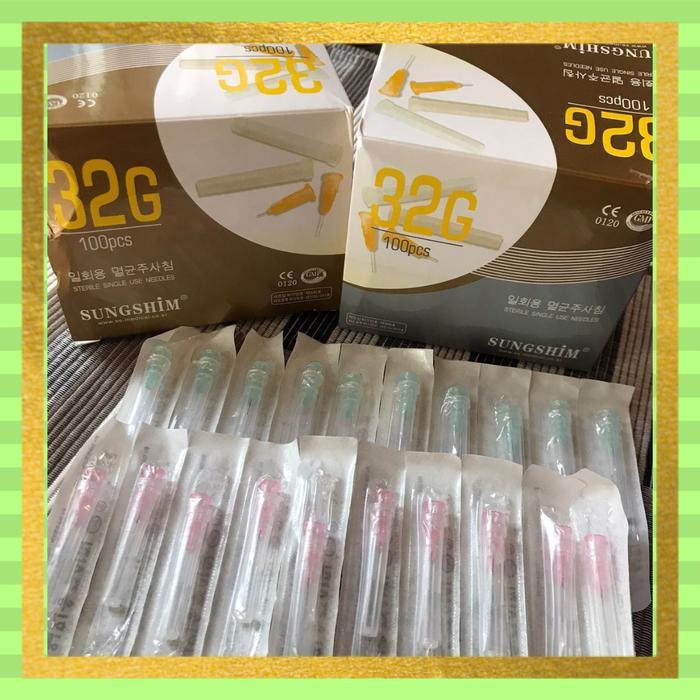 Jarum Skin Booster 32G 4Mm 100Pcs Jarum Meso 32G X 4Mm Needle Meso
