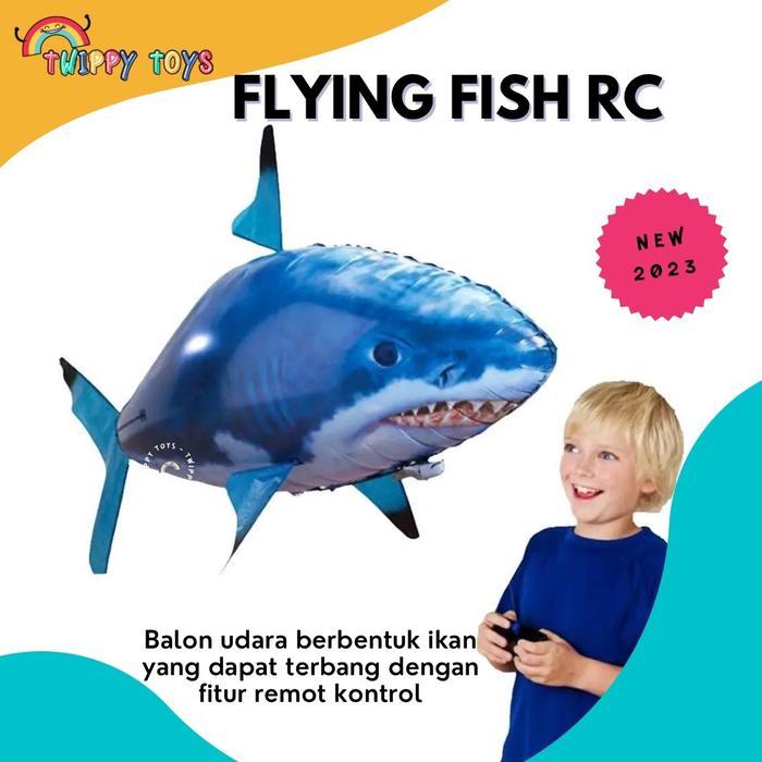 Hot Wheels - Flying Fish Remot Control Ikan Terbang Remot Kontrol Mainan Pesawat Rc Hadiah Kado