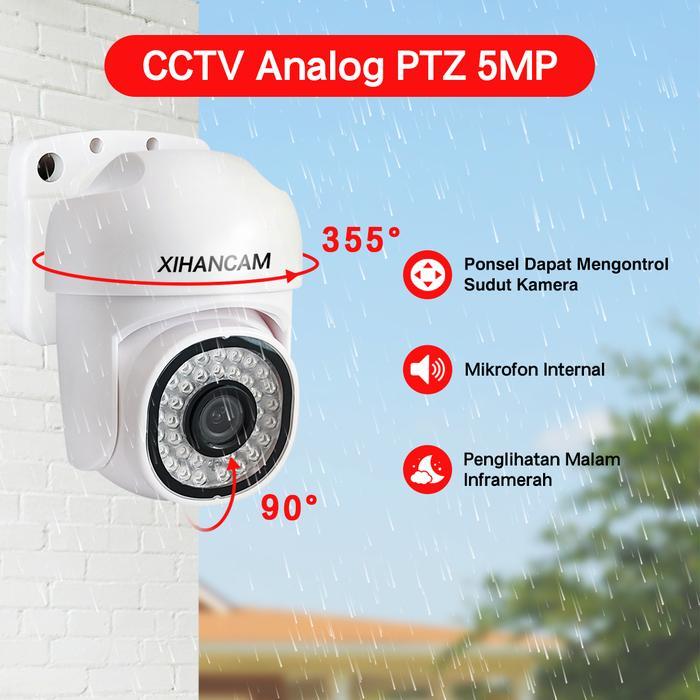 XIHANCAM Kamera CCTV Analog 5MP PTZ Audio CCTV Outdoor Waterproof Smart CCTV DVR 5MP FHD Infrared
