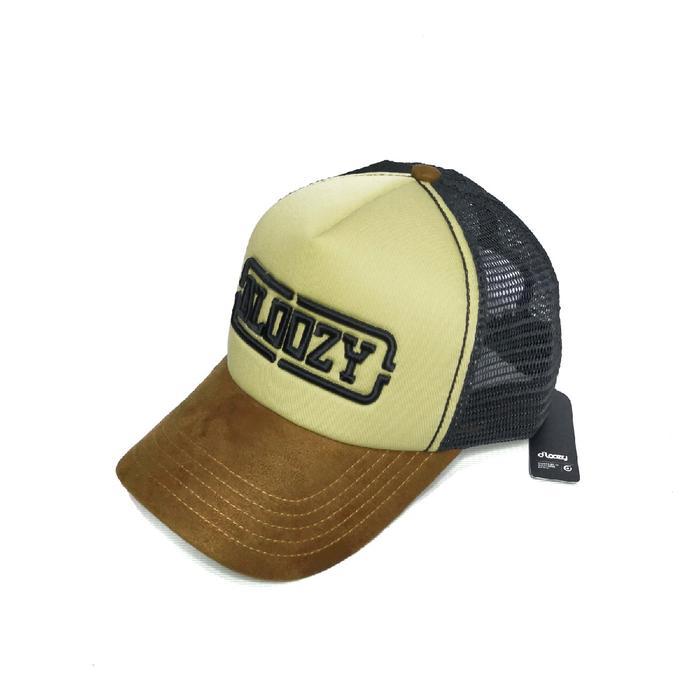 DLOOZY topi trucker hat variasi warna coklat suede cream hitam Baby